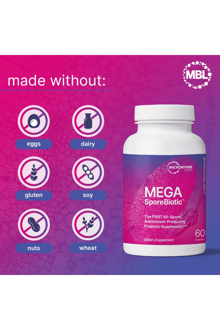 Microbiome Labs Mega Sporebiotic 60ct - Be So Well