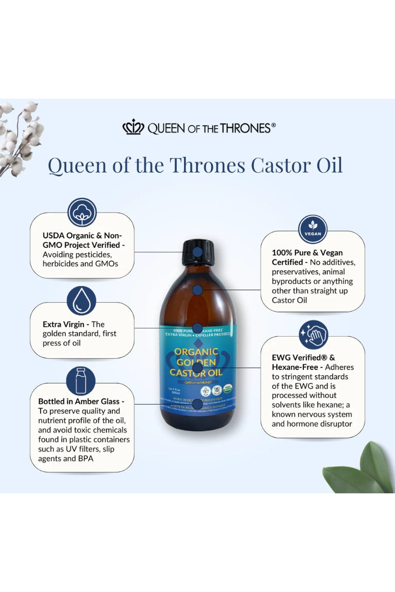 Organic Golden Castor Oil 16.9oz - Be So Well