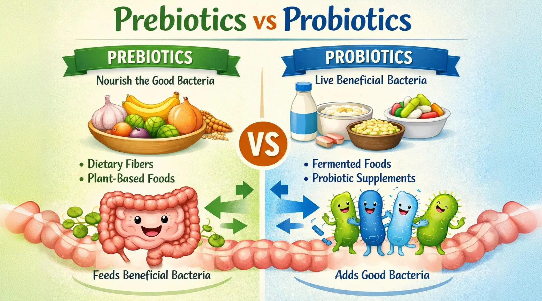 prebiotic vs probiotic