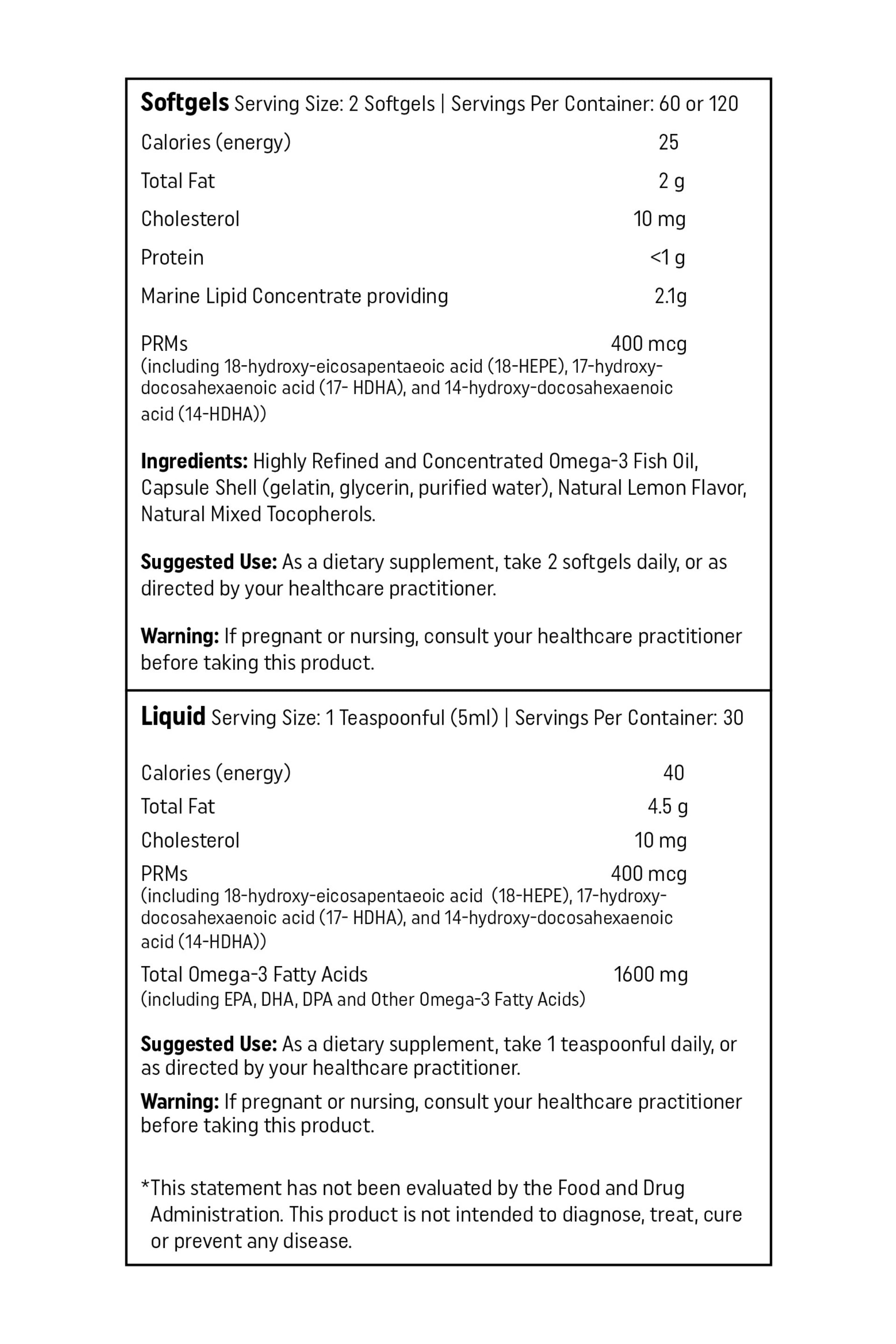 Nutritional Frontiers - Liquid SPM Orange Flavor 30 Servings