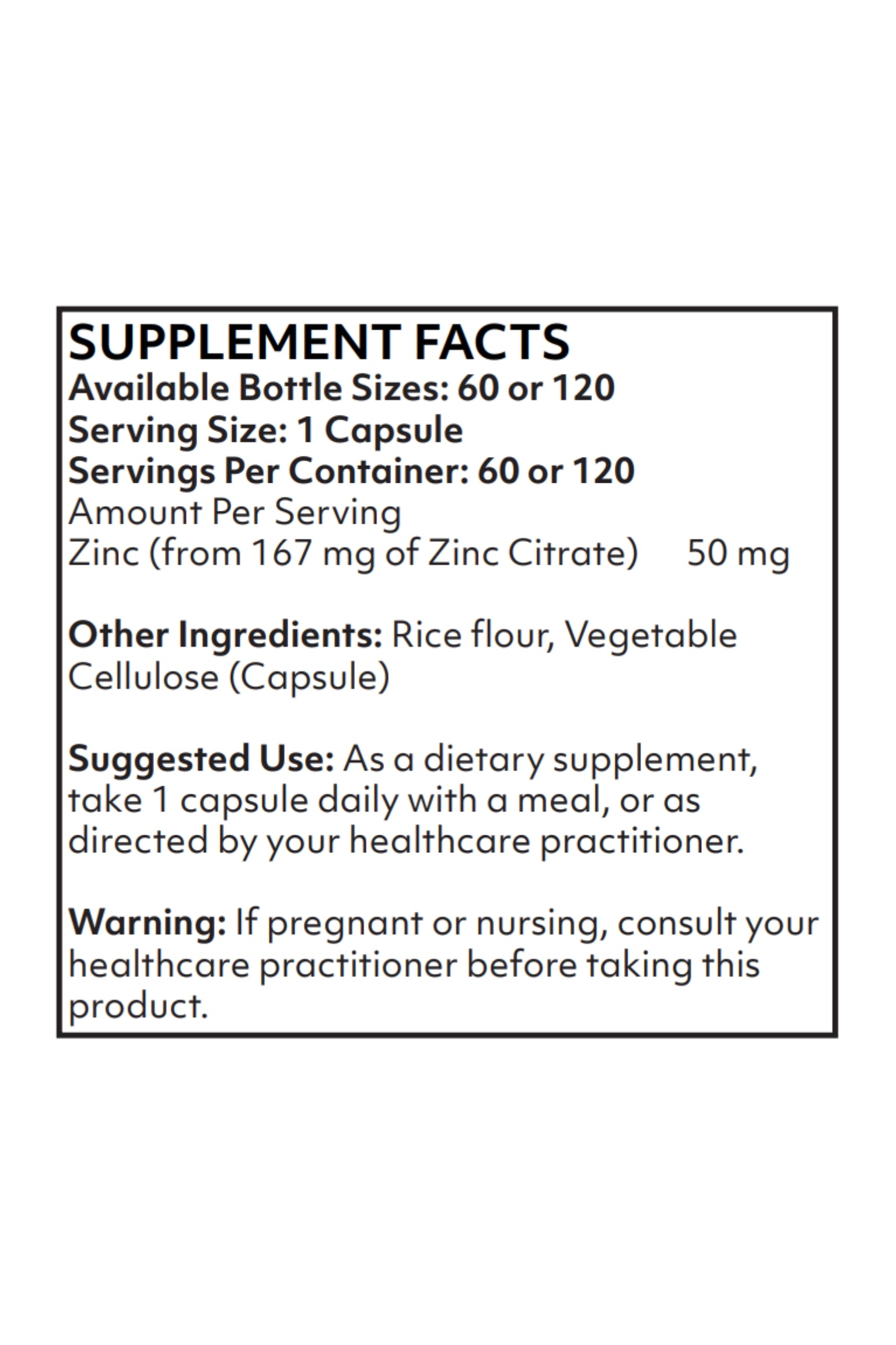 Nutritional Frontiers - Super Zinc 50 (120 ct)