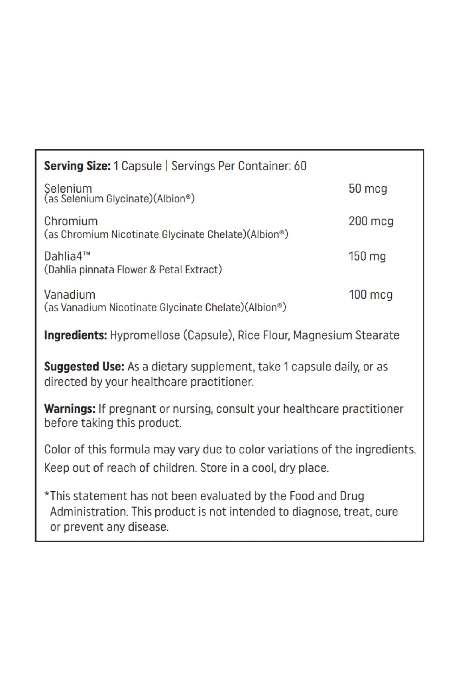 Nutritional Frontiers - Sweet Balance 60 ct