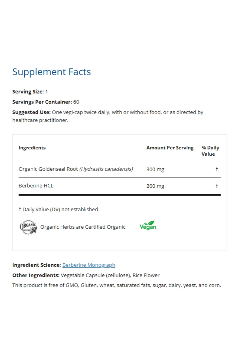 Restorative Formulations - Berberine GS Px 60ct